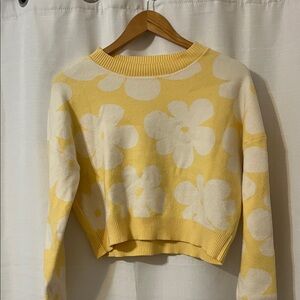 Debut Sunny Yellow and Cream Floral Sweater